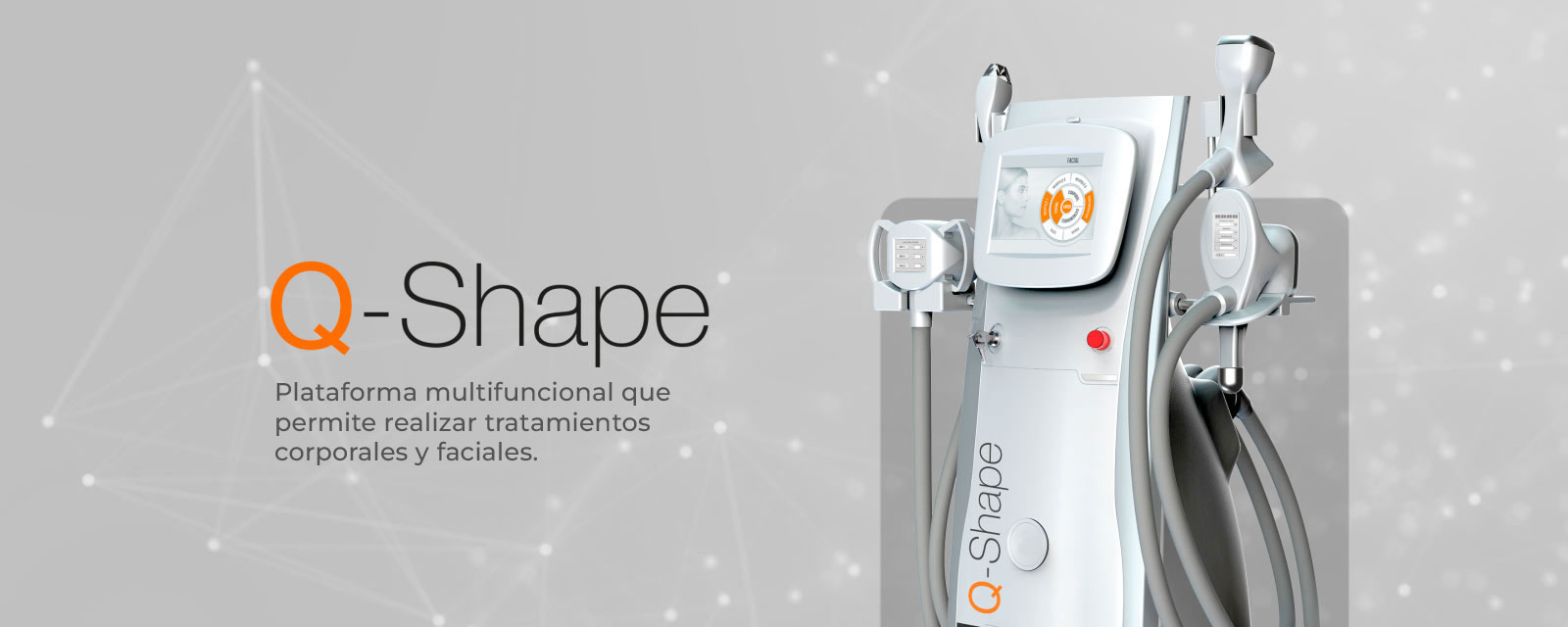 Plataforma multifuncional para tratamientos corporales y faciales Q-Shape